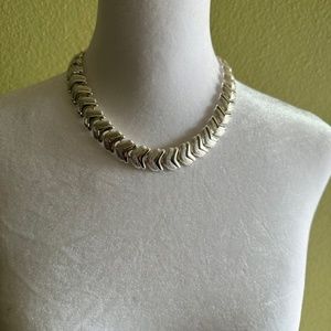 Silver Tone Link Necklace Design By Napier